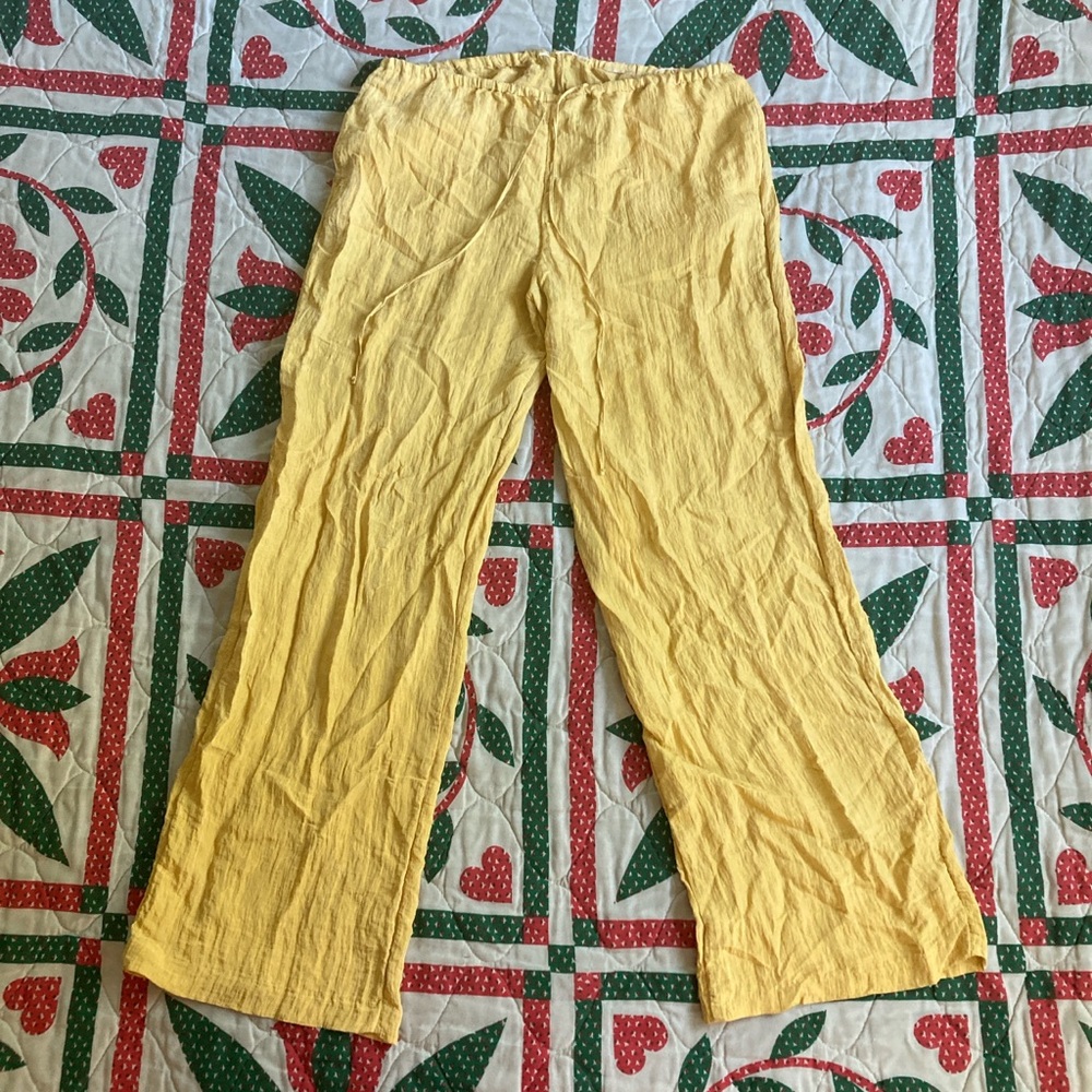 Silk wide leg pants